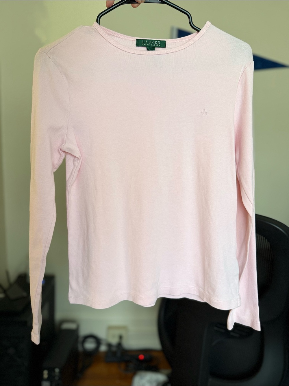Y2K Lauren Ralph Lauren pink long sleeve t-shirt / small
